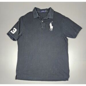 Polo Ralph Lauren Polo Shirt Mens 2XLT. Vintage Black Big Pony ShortSleeve‎ #3